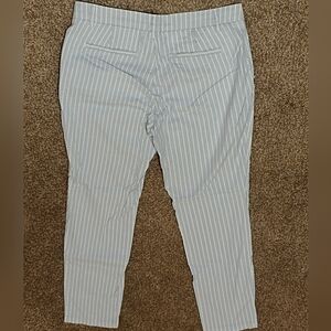 H&M Blue and White Striped Trousers